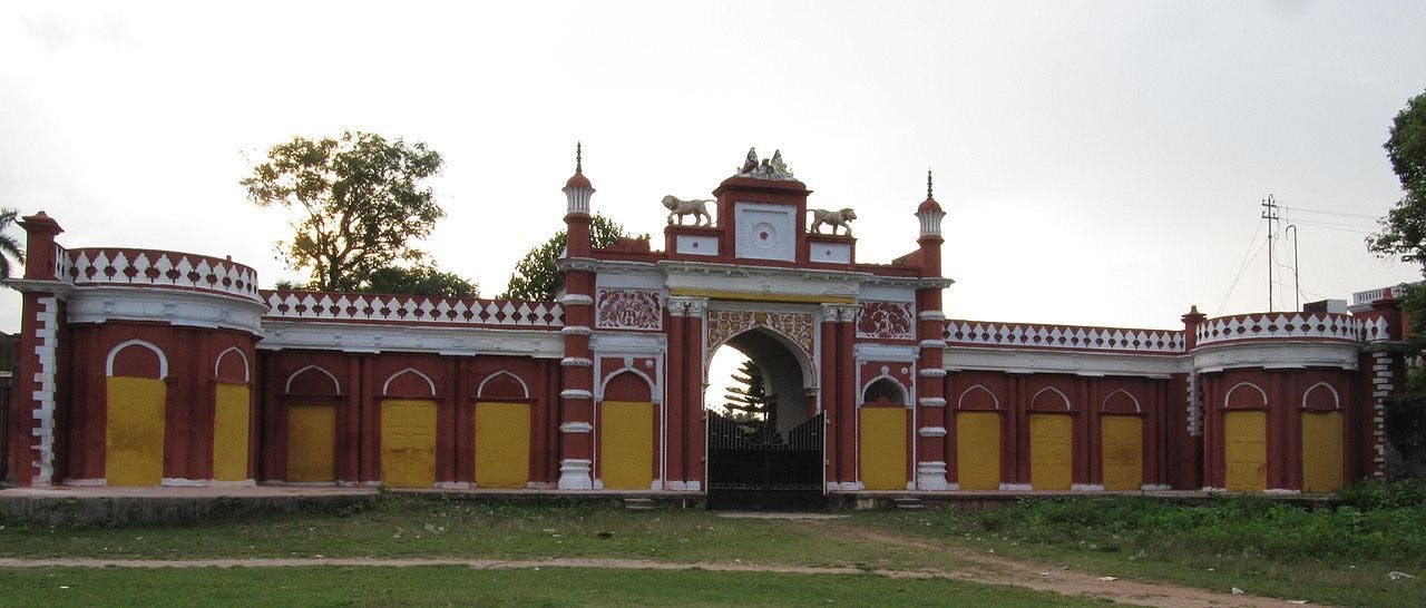 External view of Krishnanagar palace in Nadia