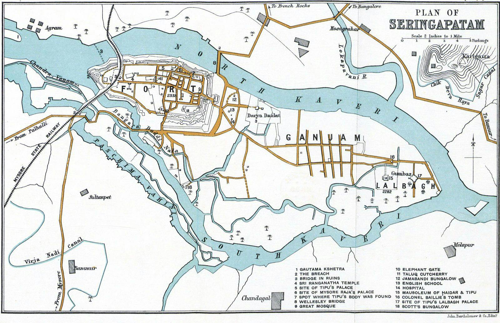 Map of Seringapatam (1897)