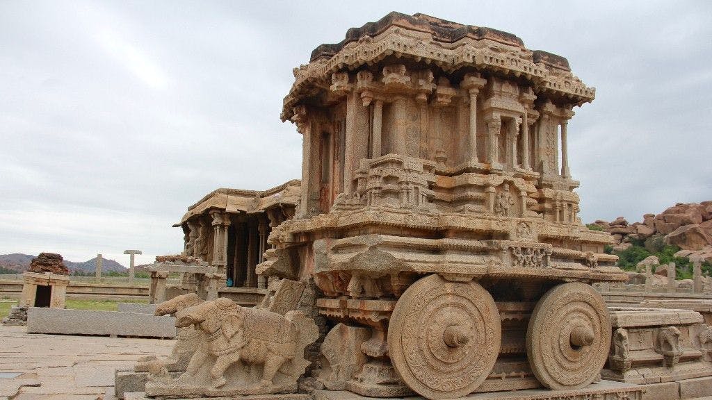 The stone chariot at the Vithala temple complex