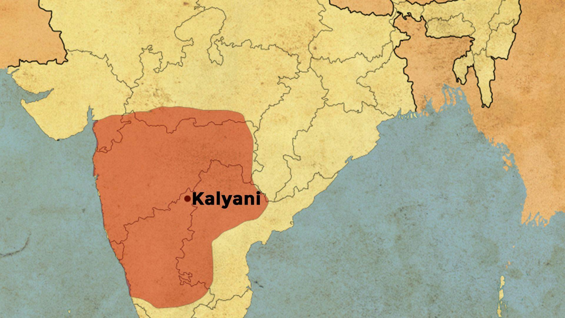 Extent of the Western Chalukyan kingdom