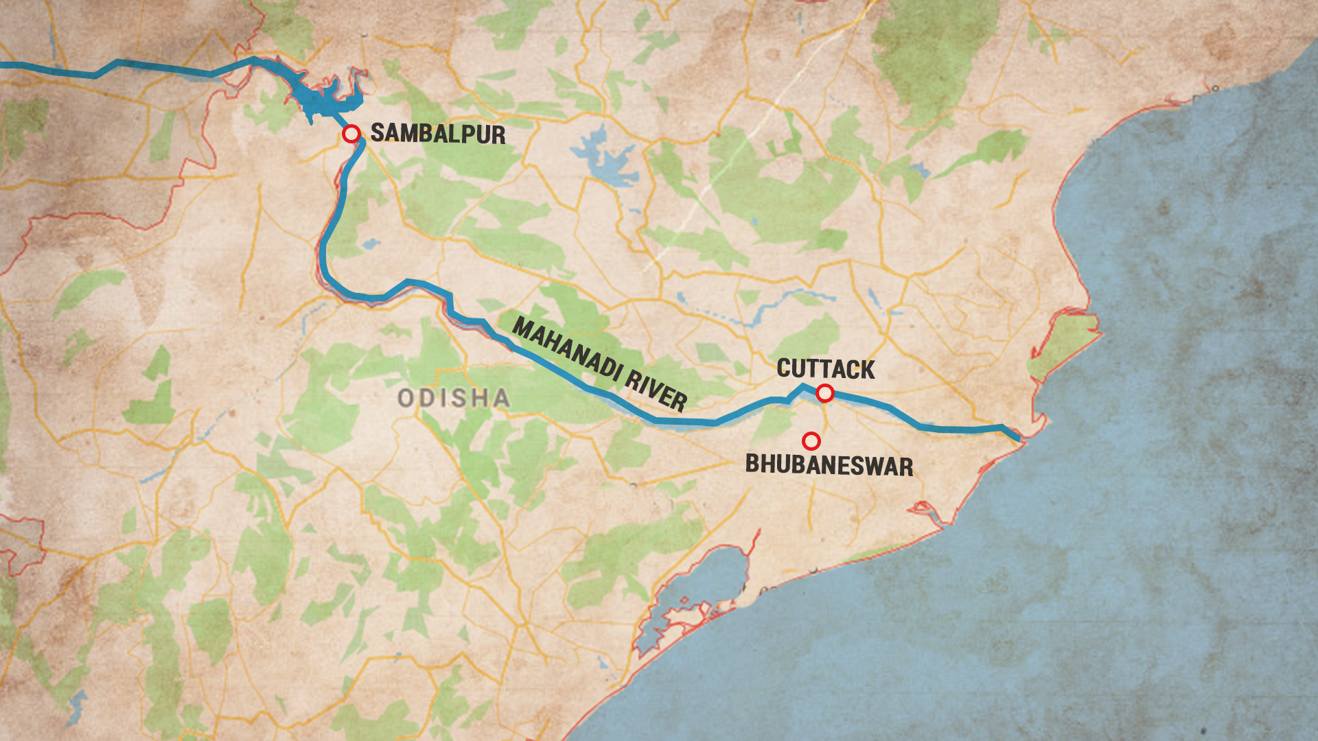 Location of Sambalpur
