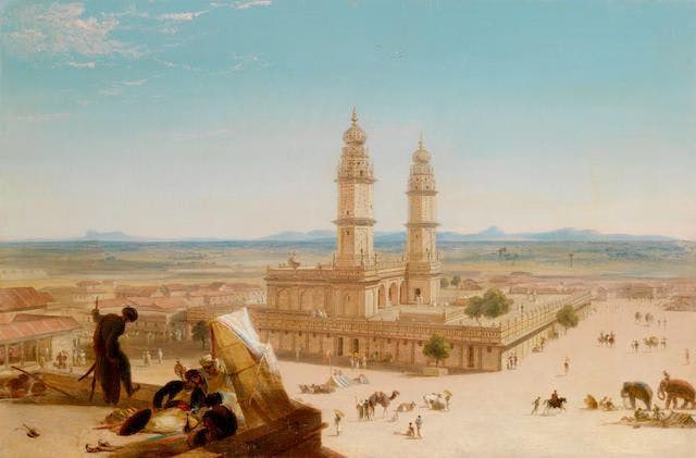 The Jumma Masjid, oil on canvas by William Daniell, c.1833-4