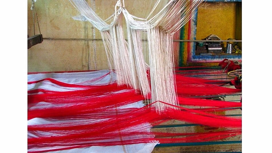 Weaving of Kanjivaram silk