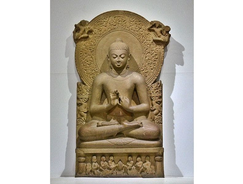 Buddha statue from Sarnath, in Dharmachakra posture