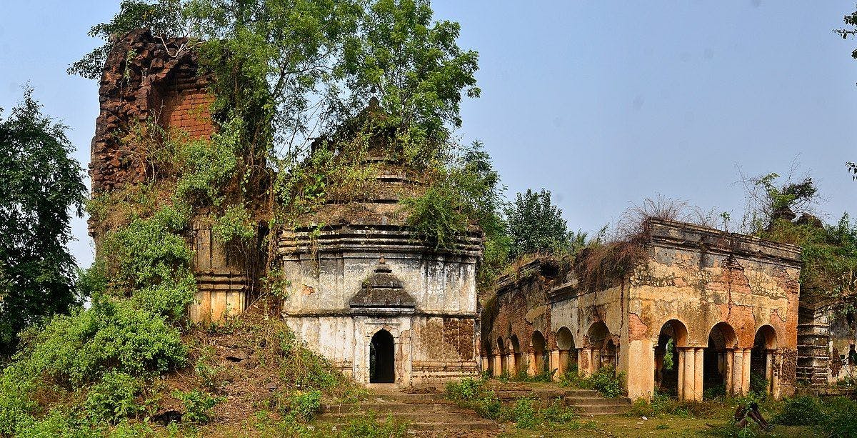 Ruins of temple at Chandrakona