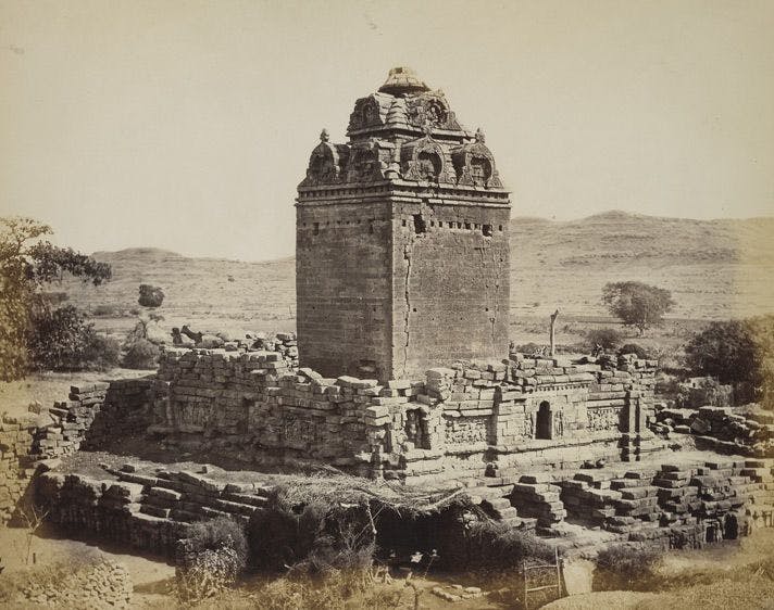 The temple at Gop in the 1870s