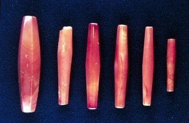 Harappan Long-Barrel Carnelian Beads found at Mesopotamian tombs