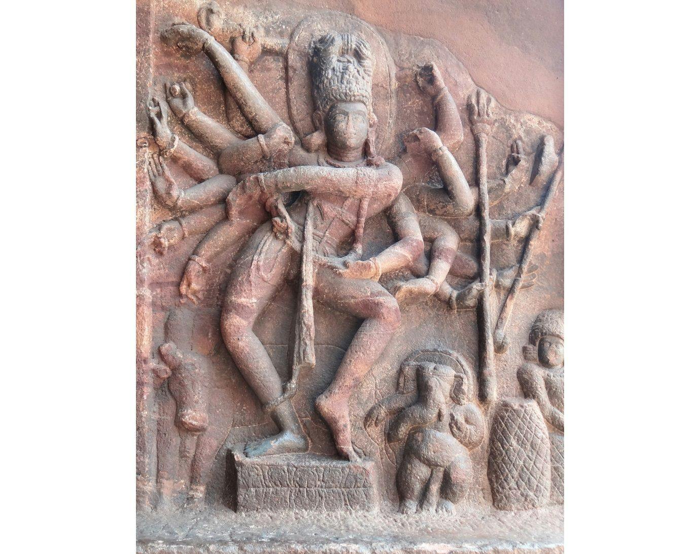 The Natyashastra influenced other arts in ancient and medieval India. The dancing Shiva sculpture in Badami cave temples (6th–7th century CE), for example, illustrates its dance movements and Lalatatilakam pose