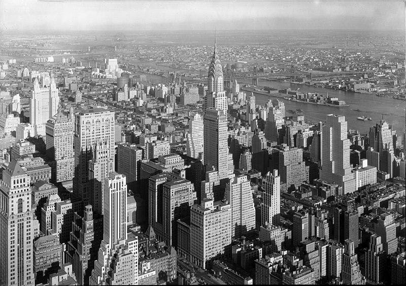 The iconic Art Deco Chrysler Building, New York, 1932