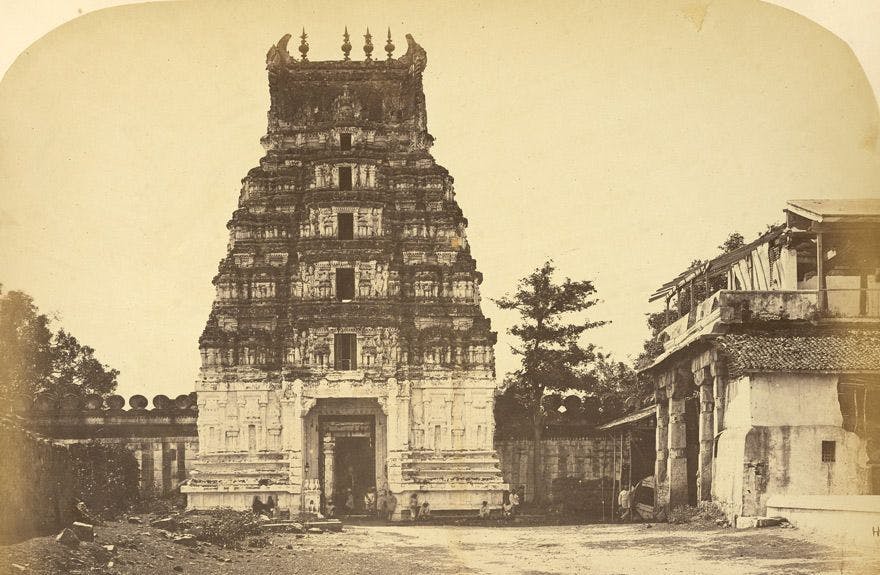 Sri Ranganatha Temple, a photo by Henry Dixon, c. 1863