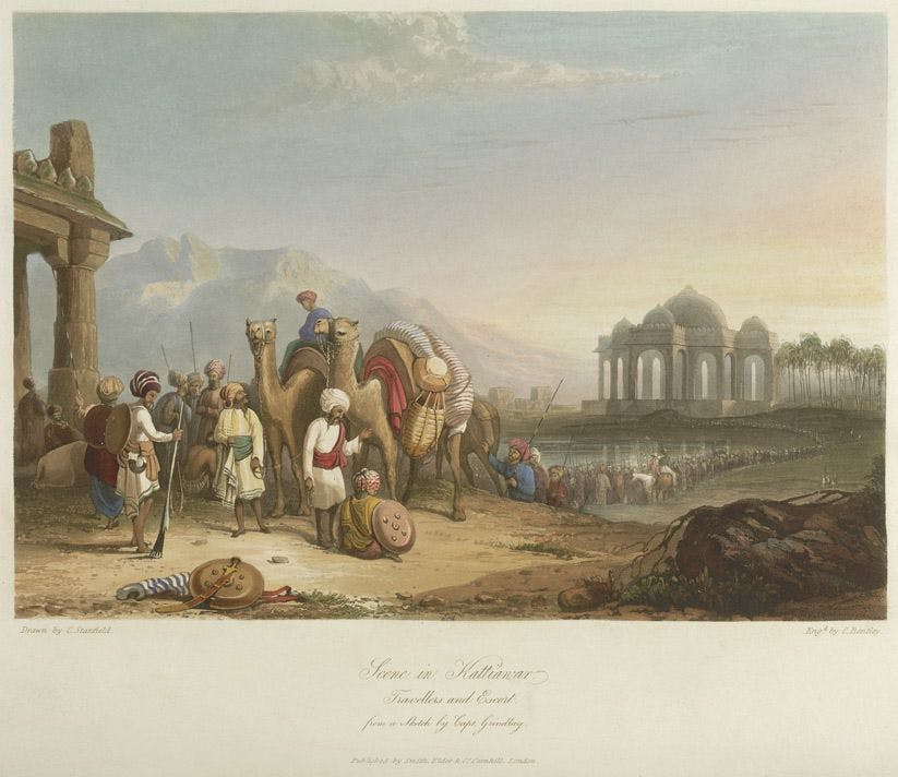 An 1858 painting of Kathiawad