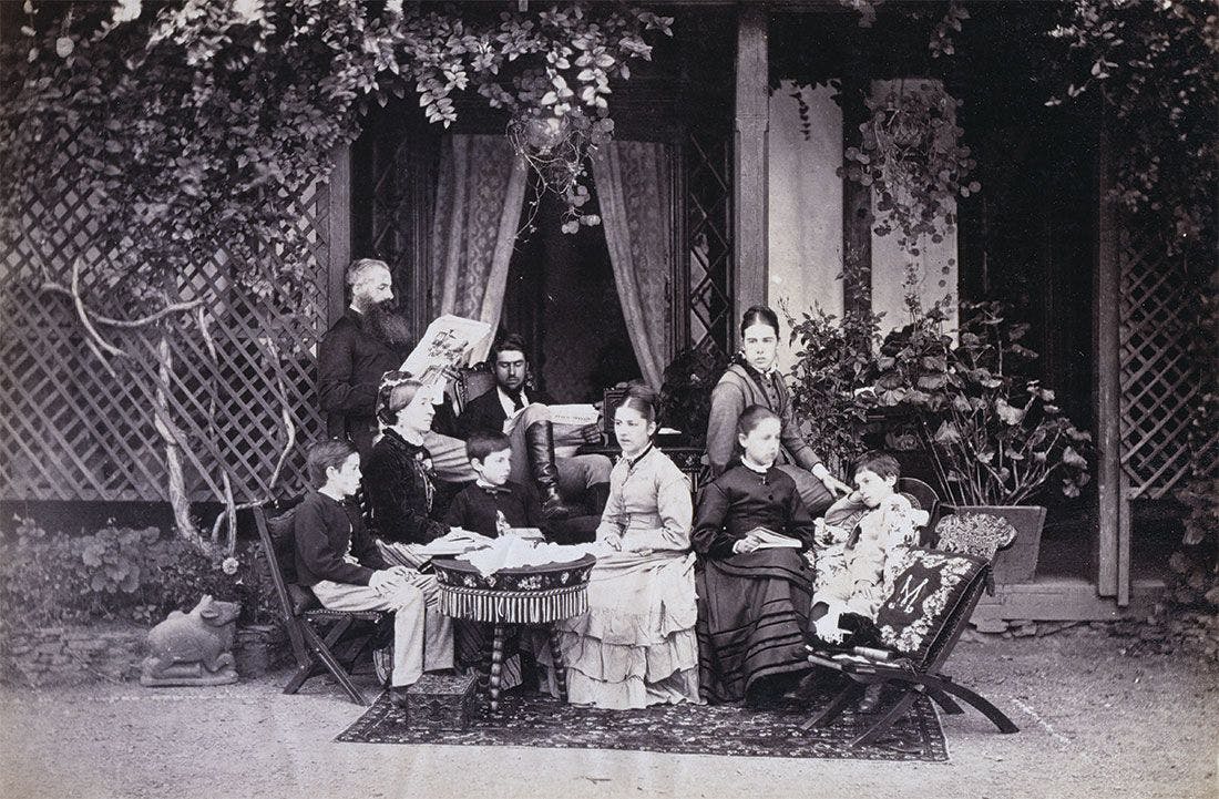 An English family at morning tea in Shimla