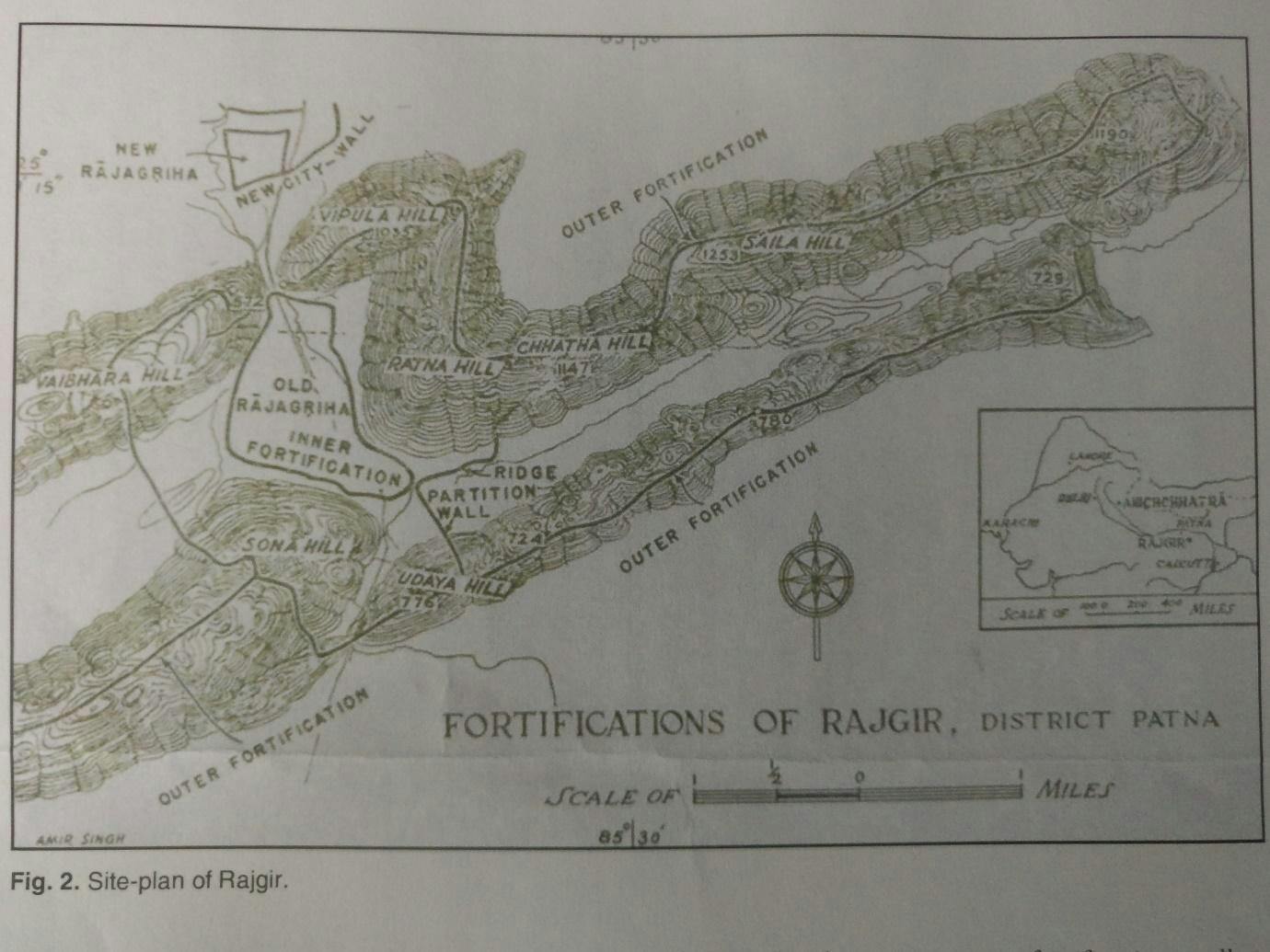 Map cited in ‘Rajgriha, B.R. Mani, in History of Ancient India, volume VII’
