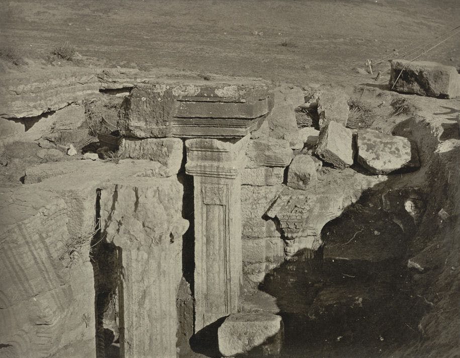 Photograph of the temple ruins (1869)