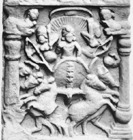An image of Surya, dateble to the 2nd c BCE, from Bodh Gaya
