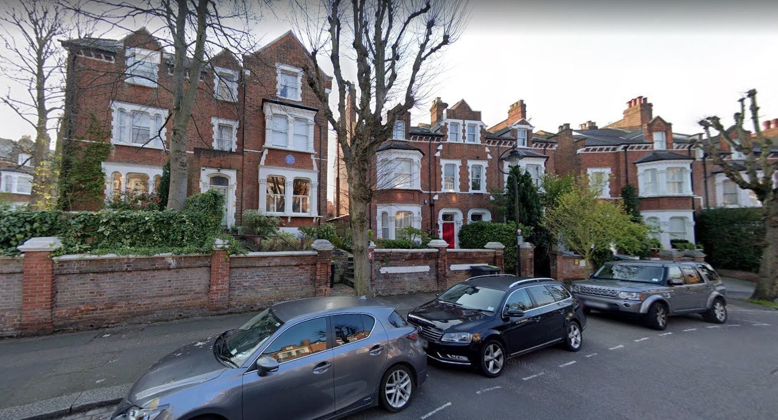 India House (left), Cromwell Avenue in suburban London