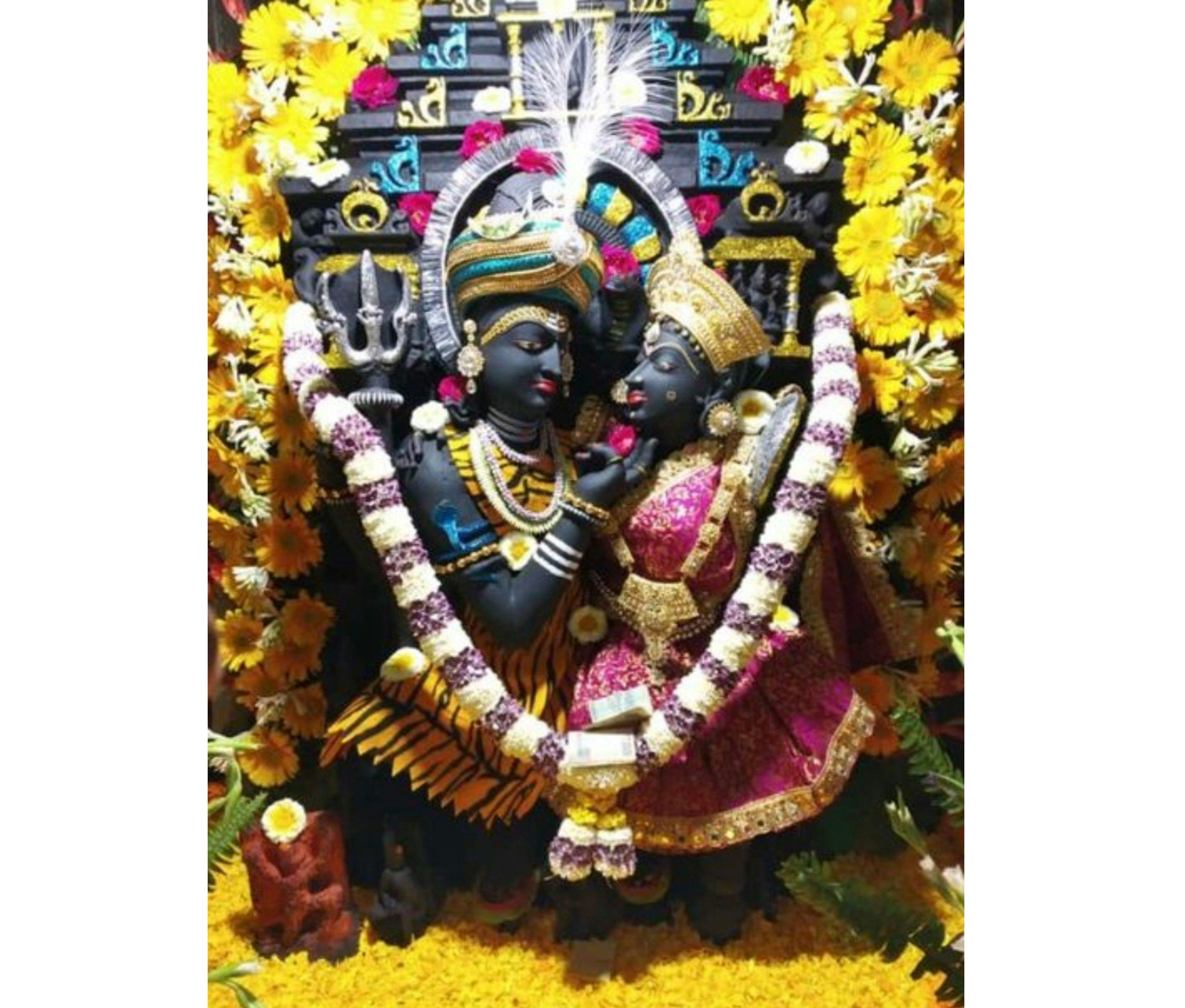 Main idol in the garbh-griha of Shiva Dwaar Temple