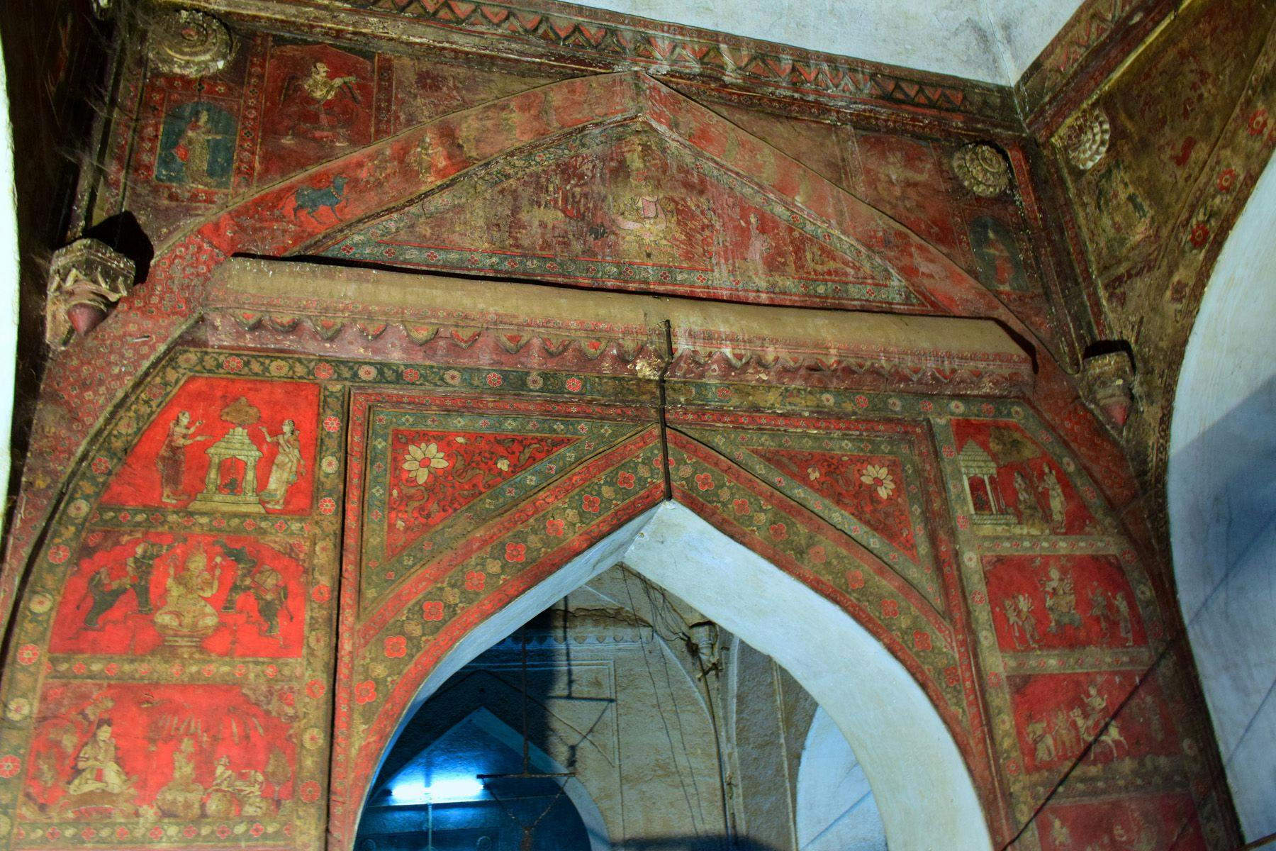 Paintings inside the temple