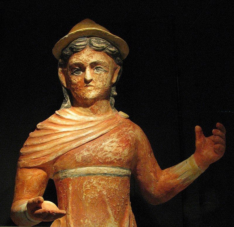 Statue considered to be of Yuezhi prince Kalchayan