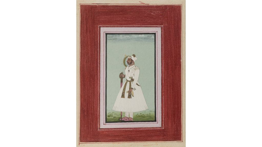 Portrait of Rao Vir Singh made between 1770 and 1800 CE