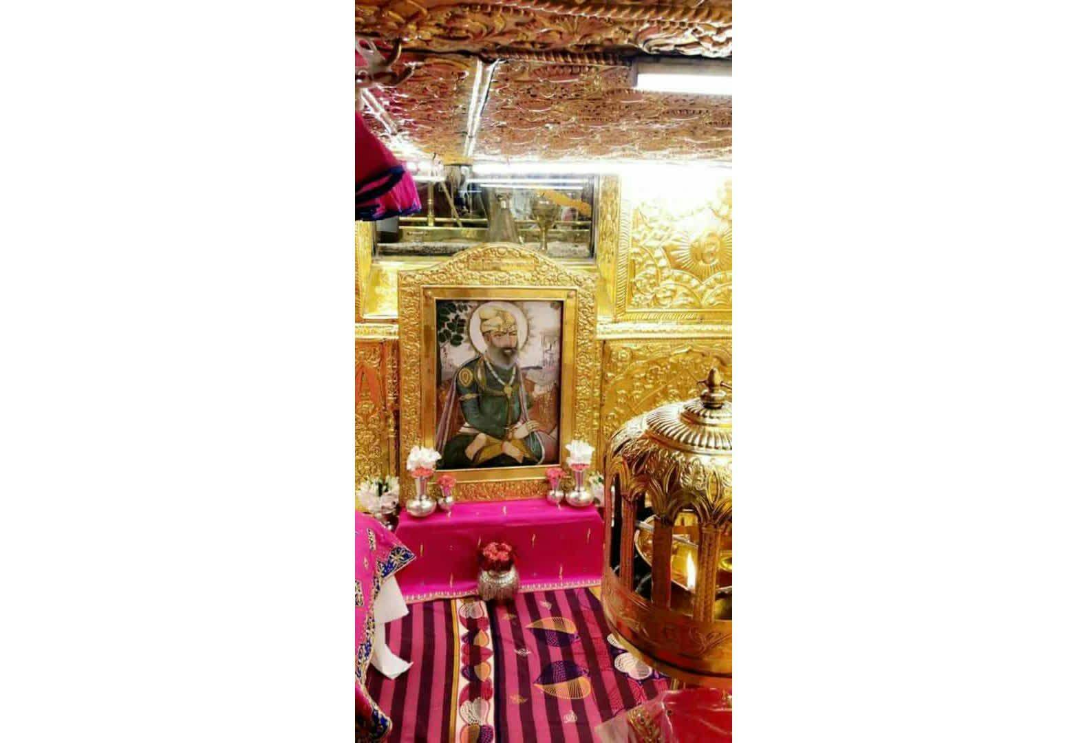 Portrait of Guru Tegh Bahadur at the Gurudwara Sis Ganj, Delhi