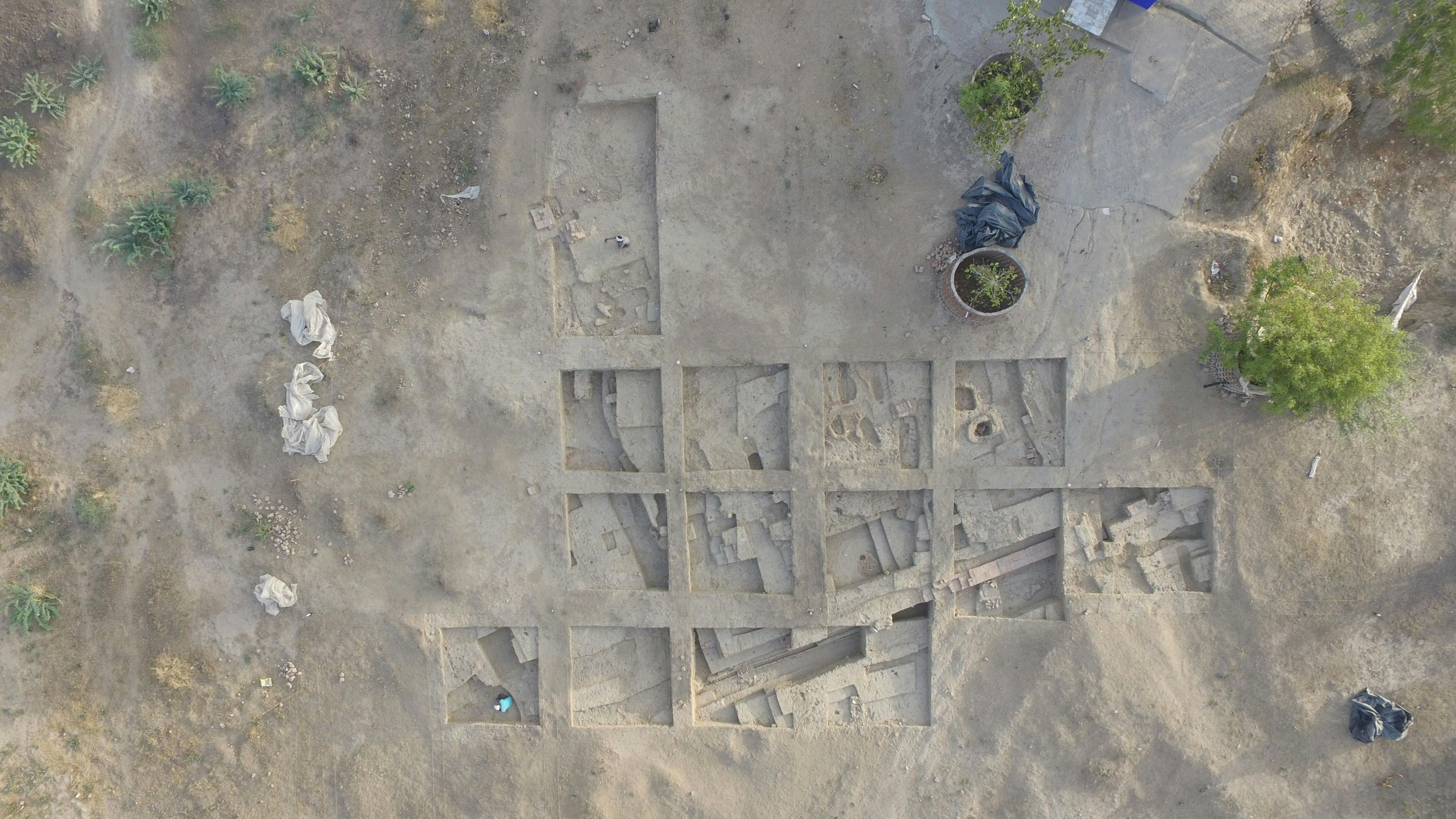 An aerial view of RGR 3 | Archaeological Survey of India 