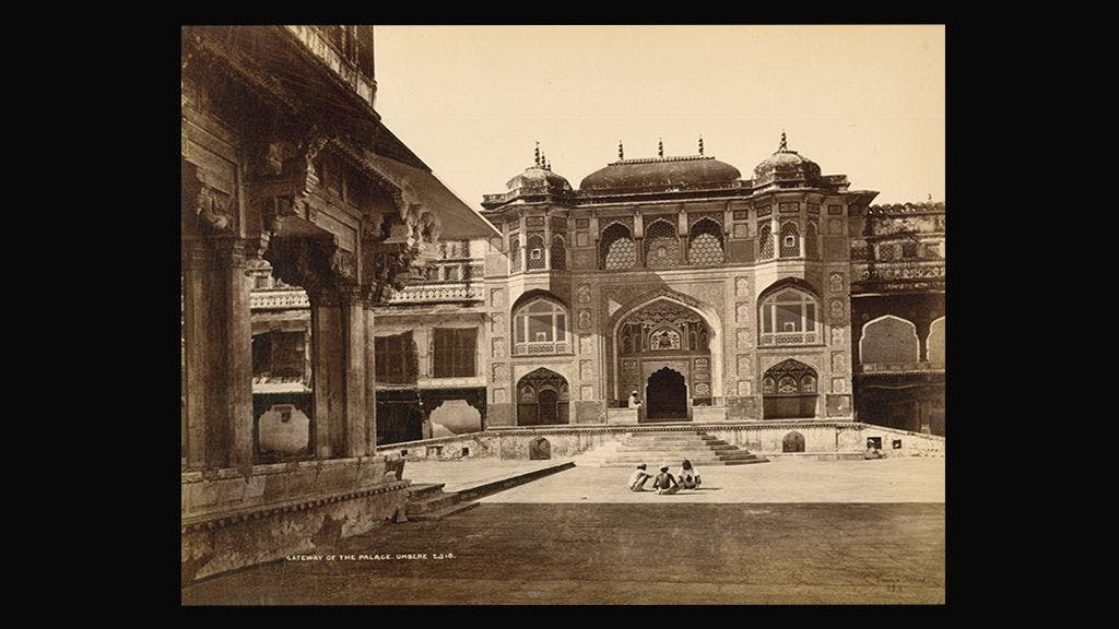 Entrance to Amber (Amer) Fort by Colin Murray for Bourne and Shepherd circa 1885