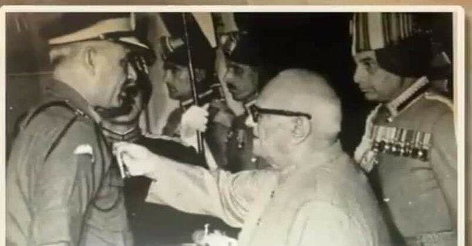 Lt Gen Sagat Singh was conferred the Padma Bhushan by Indian President V V Giri
