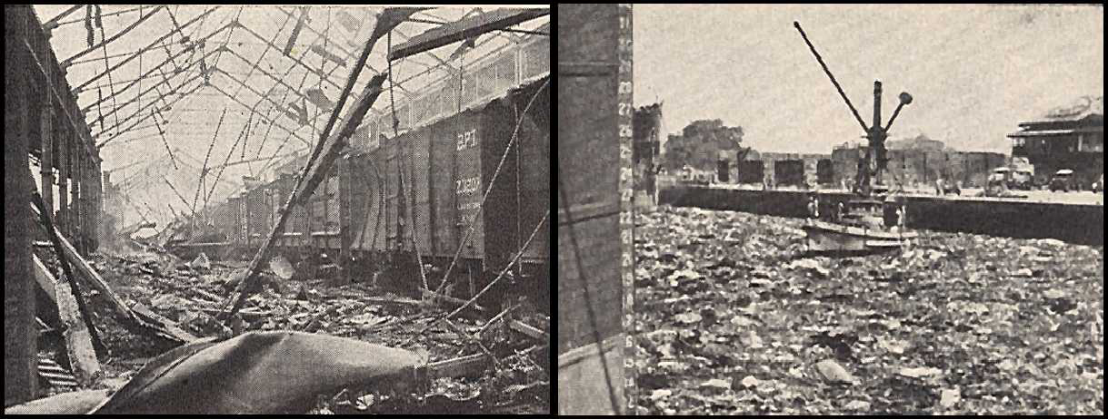 Aftermath of the explosion at the harbor
