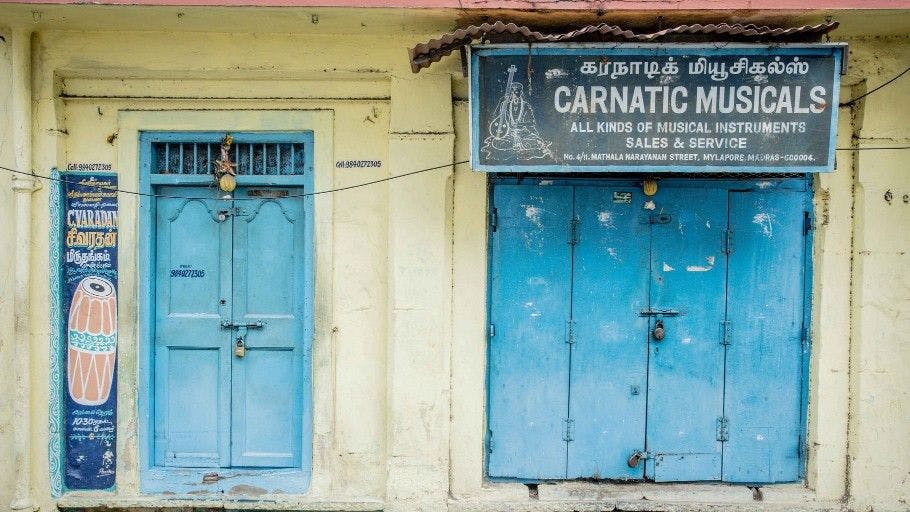 A heritage music shop in Mylapore