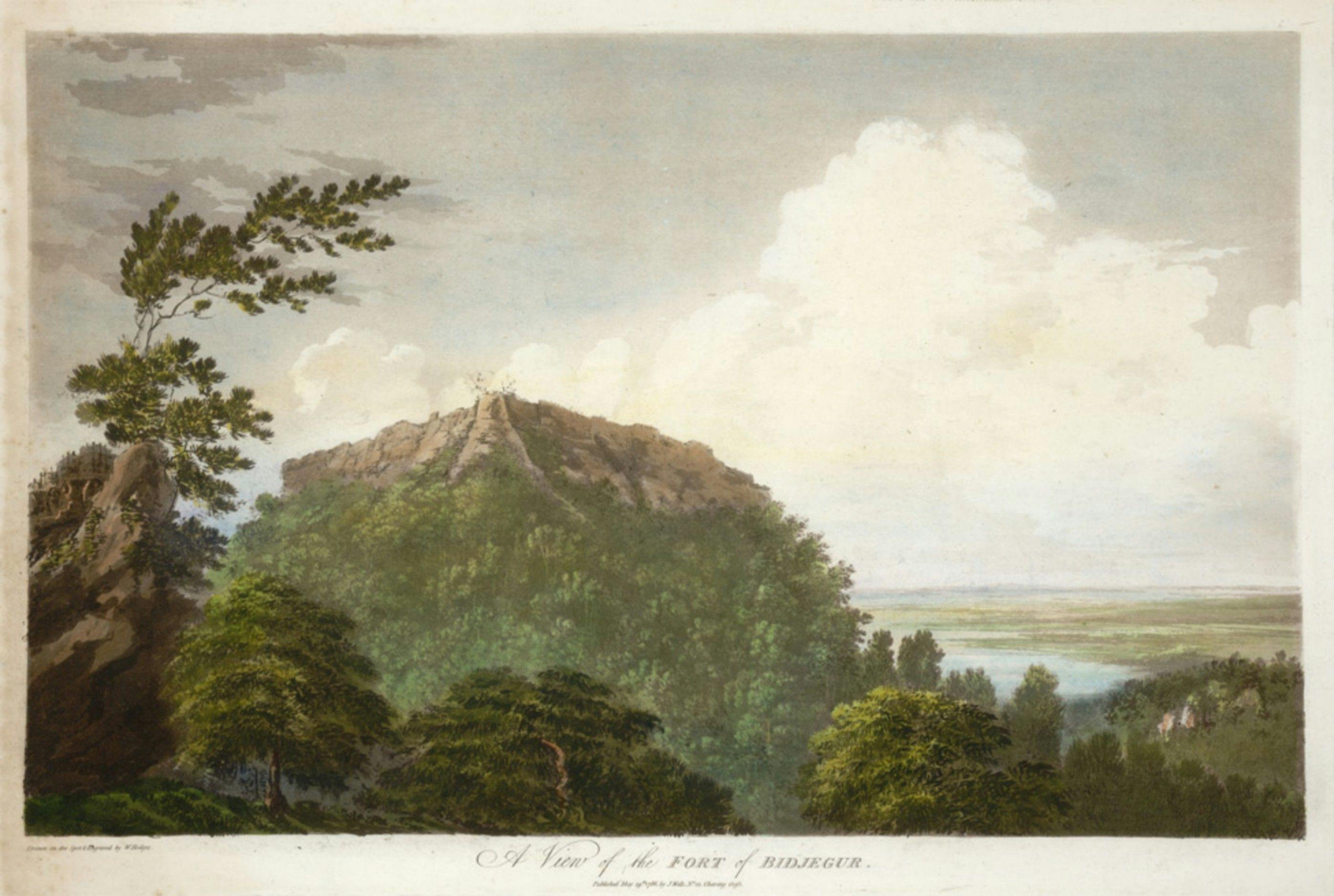 View of the Fort of Bidjegur (Vijaygarh) by William Hodges, 1787