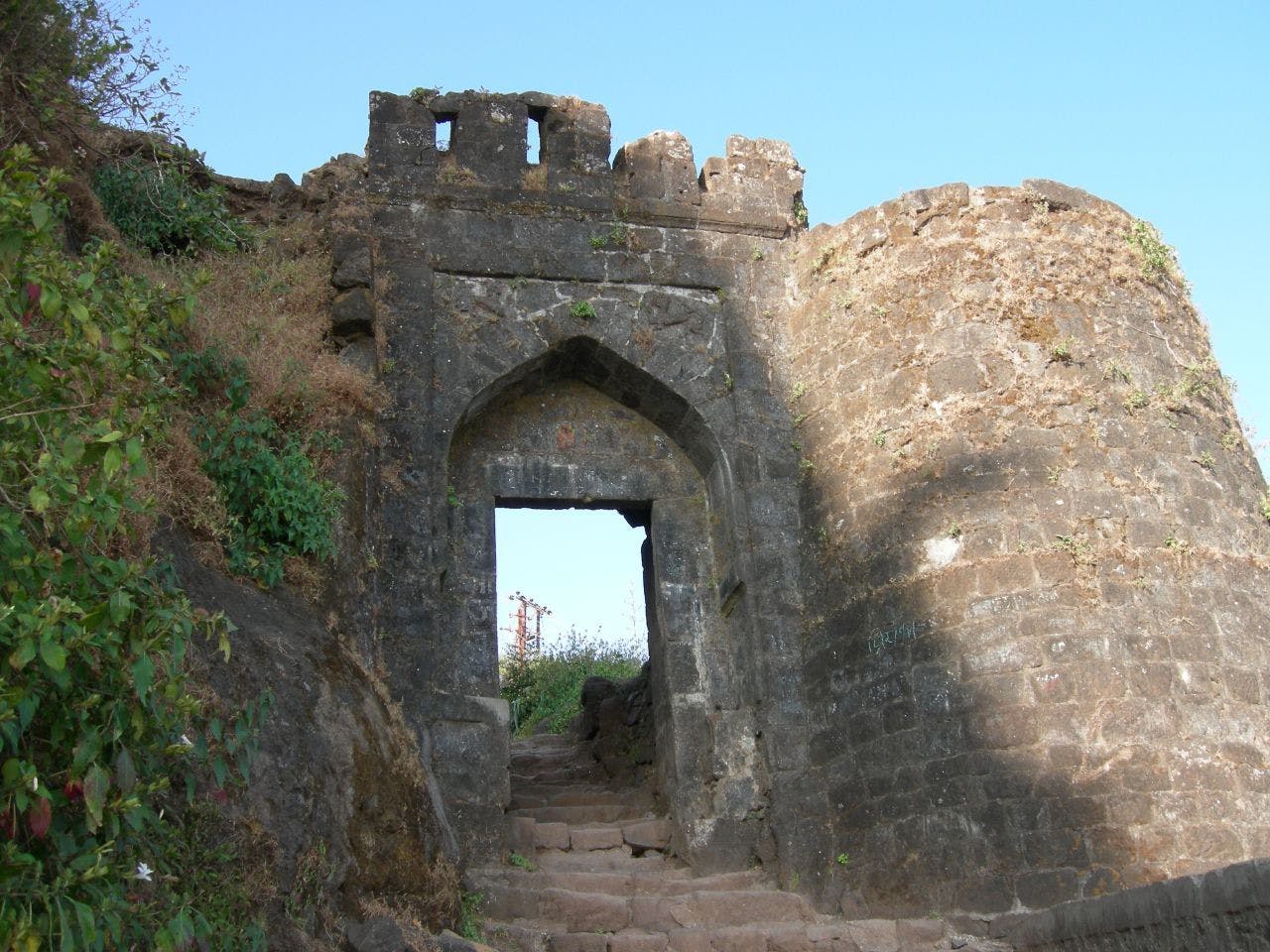 The entrance to the fort
