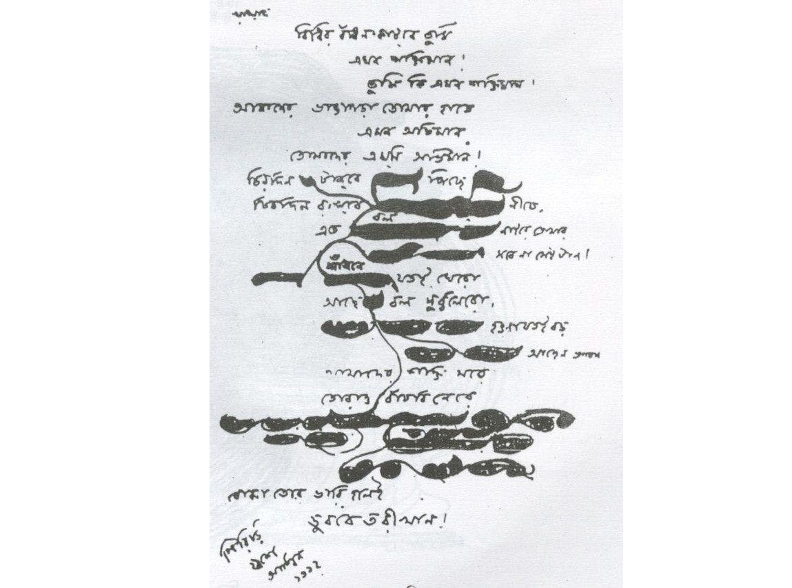 A page from his manuscripts