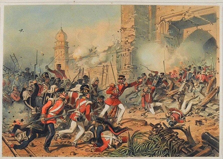 The Recapture of Delhi, 1857