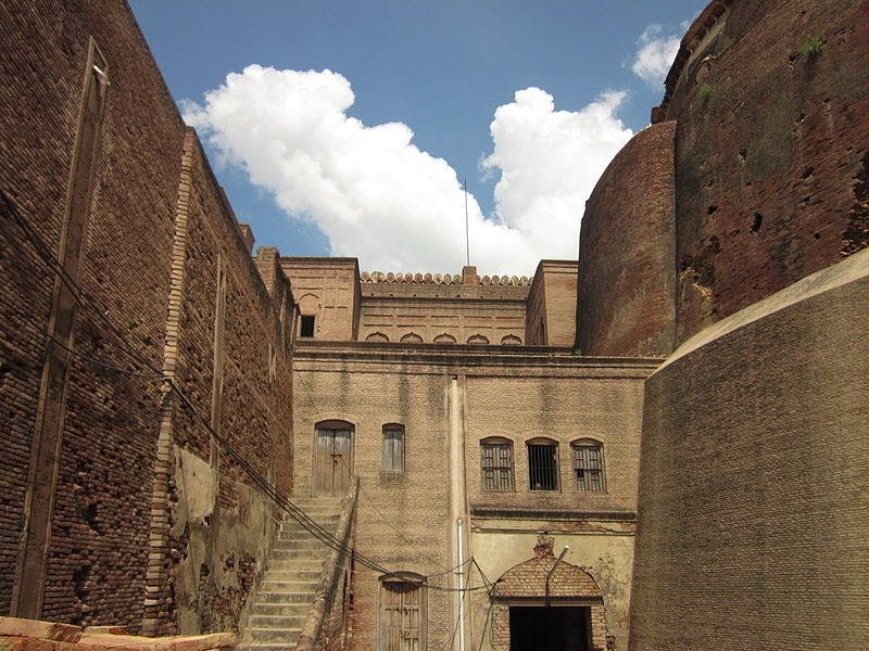 The interior of the fort