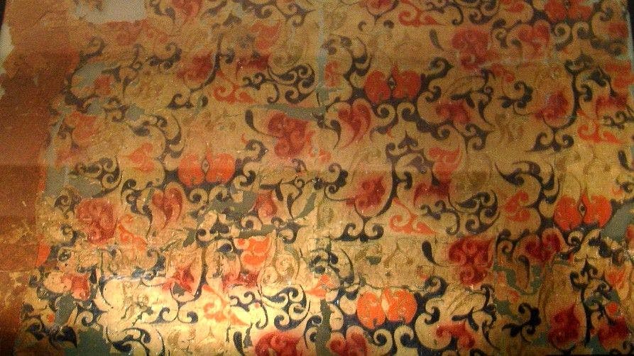 Woven silk textile found in a tomb from the western Han dynasty (2nd century BCE)