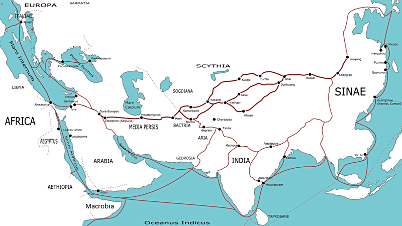 Silk route map