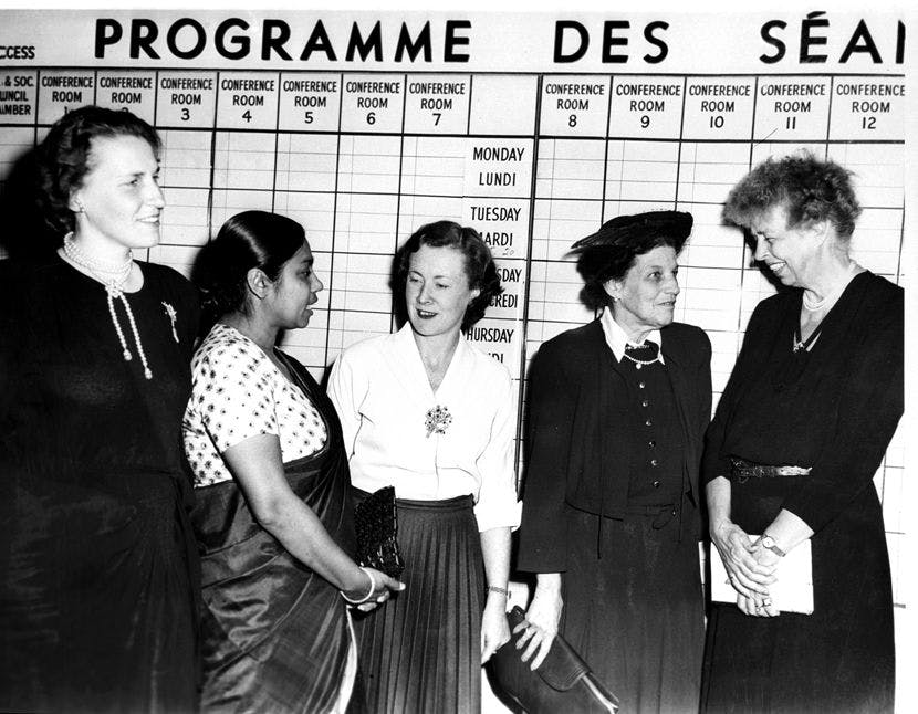 Sucheta Kriplani was among the women representatives to the United Nations General Assembly in 1949