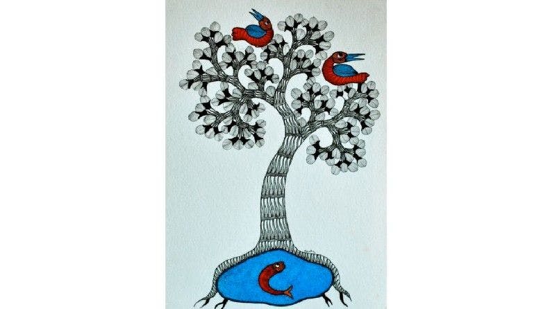 Gond Art with the ‘Tree of Life’ motif