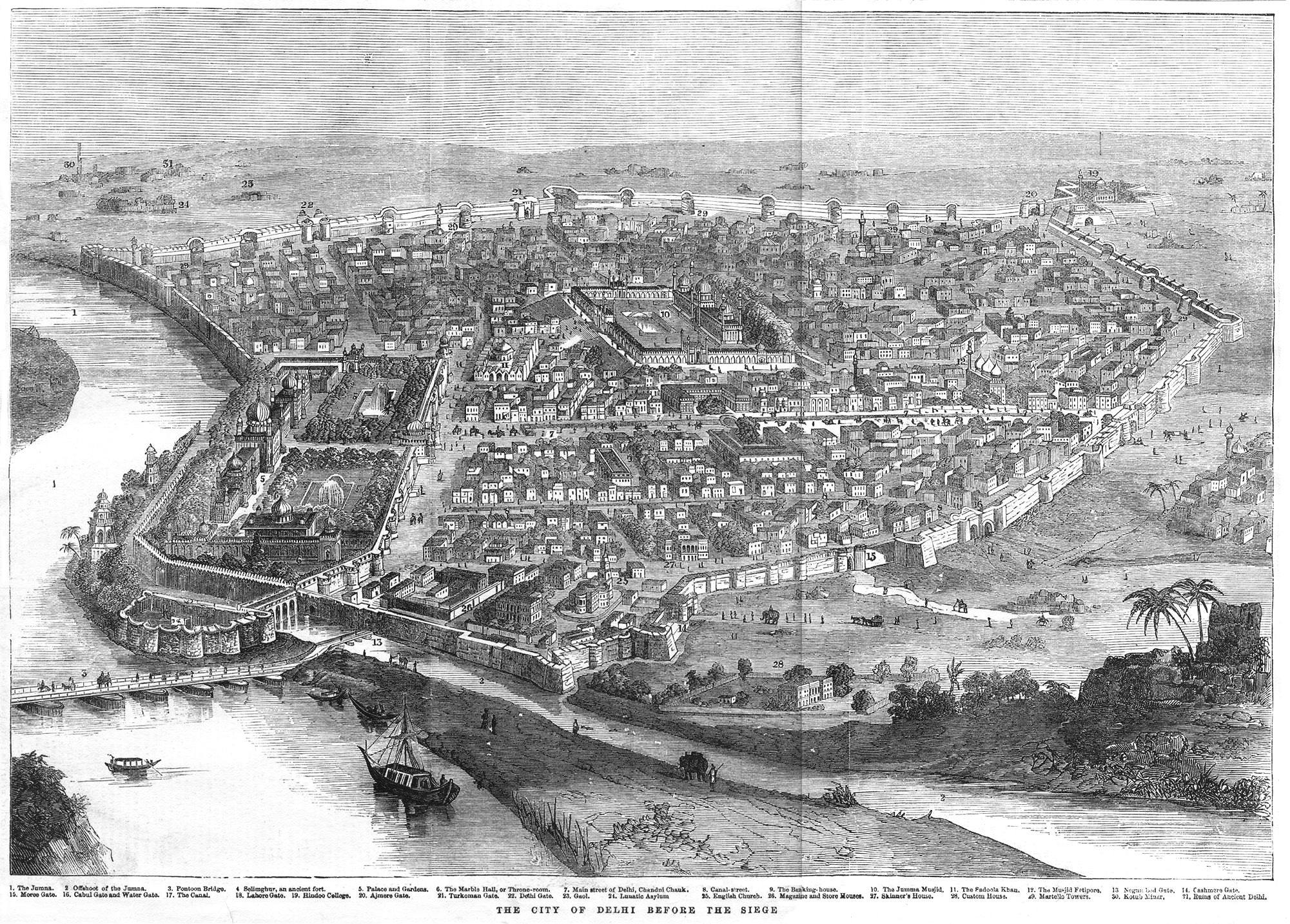 1857 Panorama of Delhi City