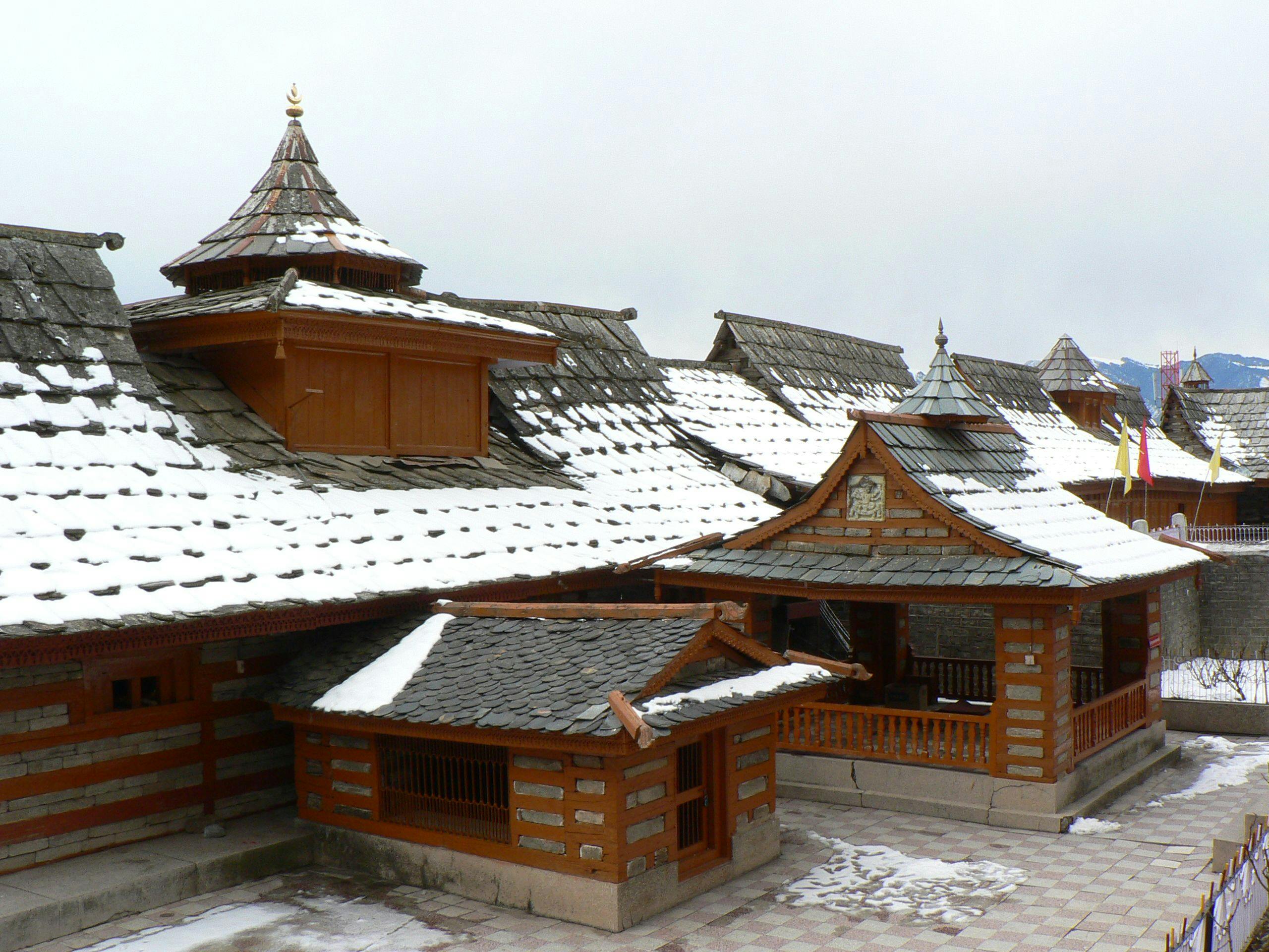 Intriguing skyline of the roofs in the temple complex