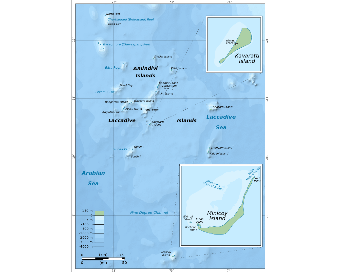 The Map of Lakshadweep