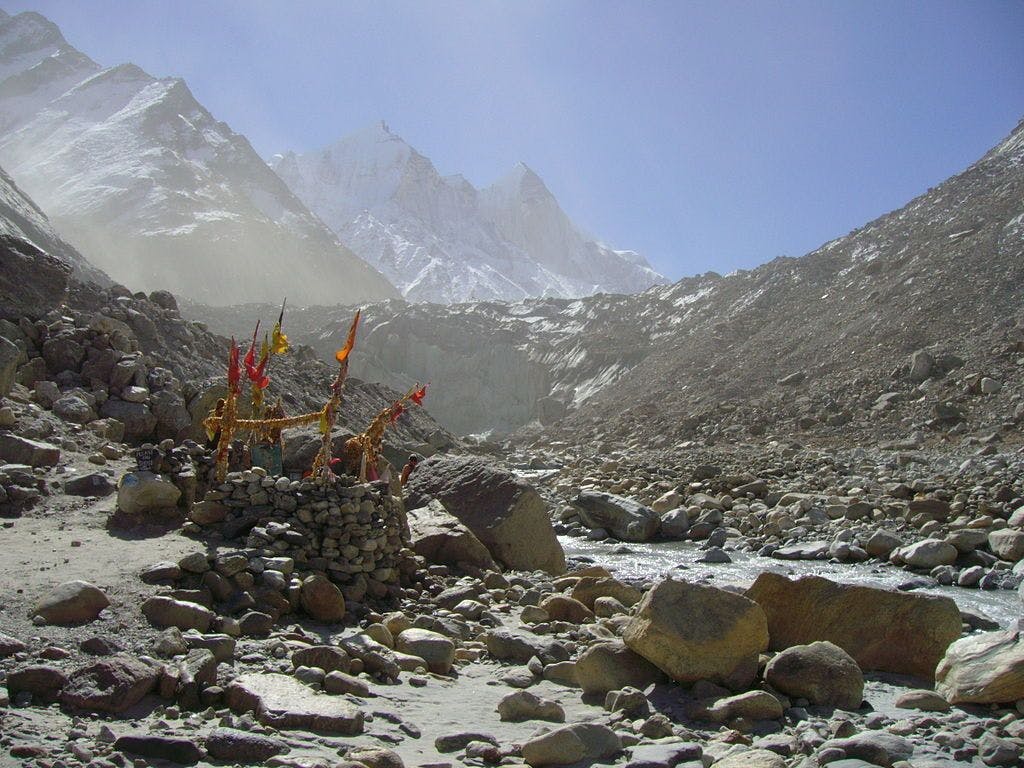 A small shrine at Gaumukh, Gangotri glacier