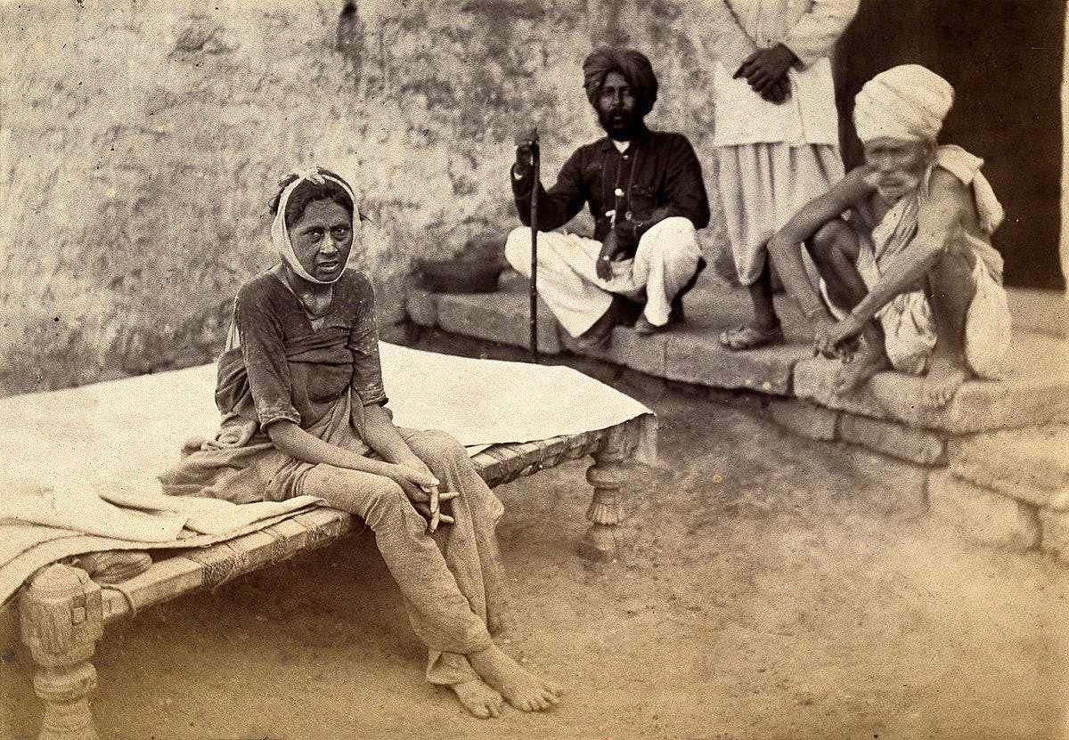 Female patient with bubonic plague in Karachi, India 