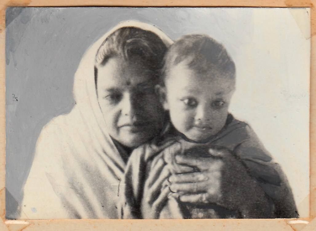 Subhadra with her grandson Alok