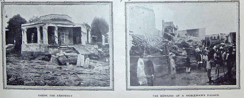 Photos of the wreckage caused by the flood, published in The Illustrated London News
