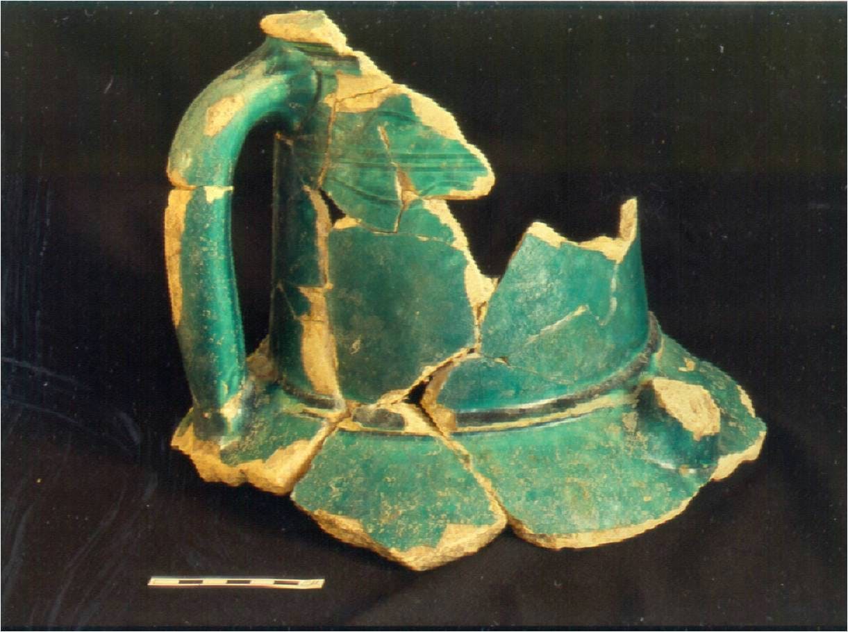 Sassanian Islamic Turquoise Glazed Ware found at Sanjan