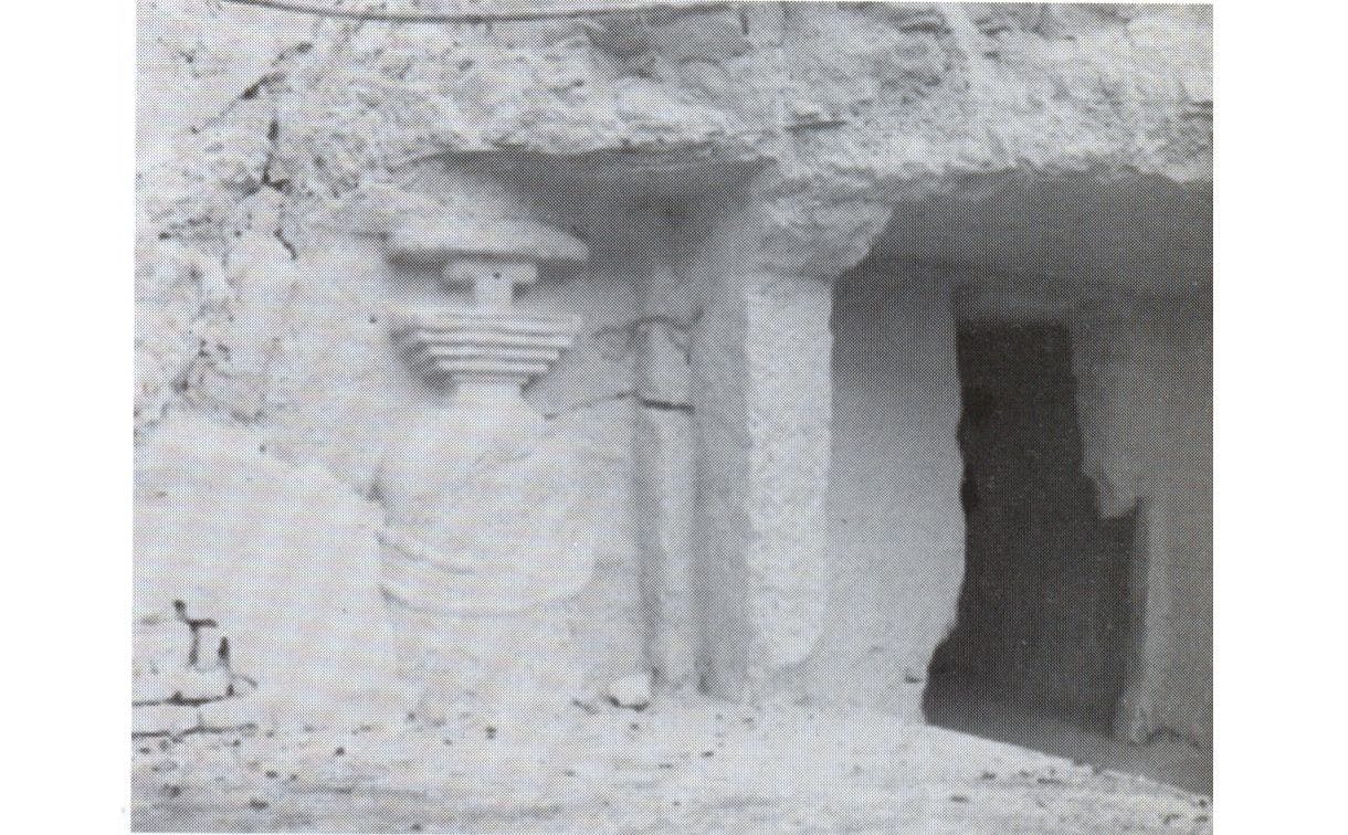 The stupa relief in a cave at Chaul