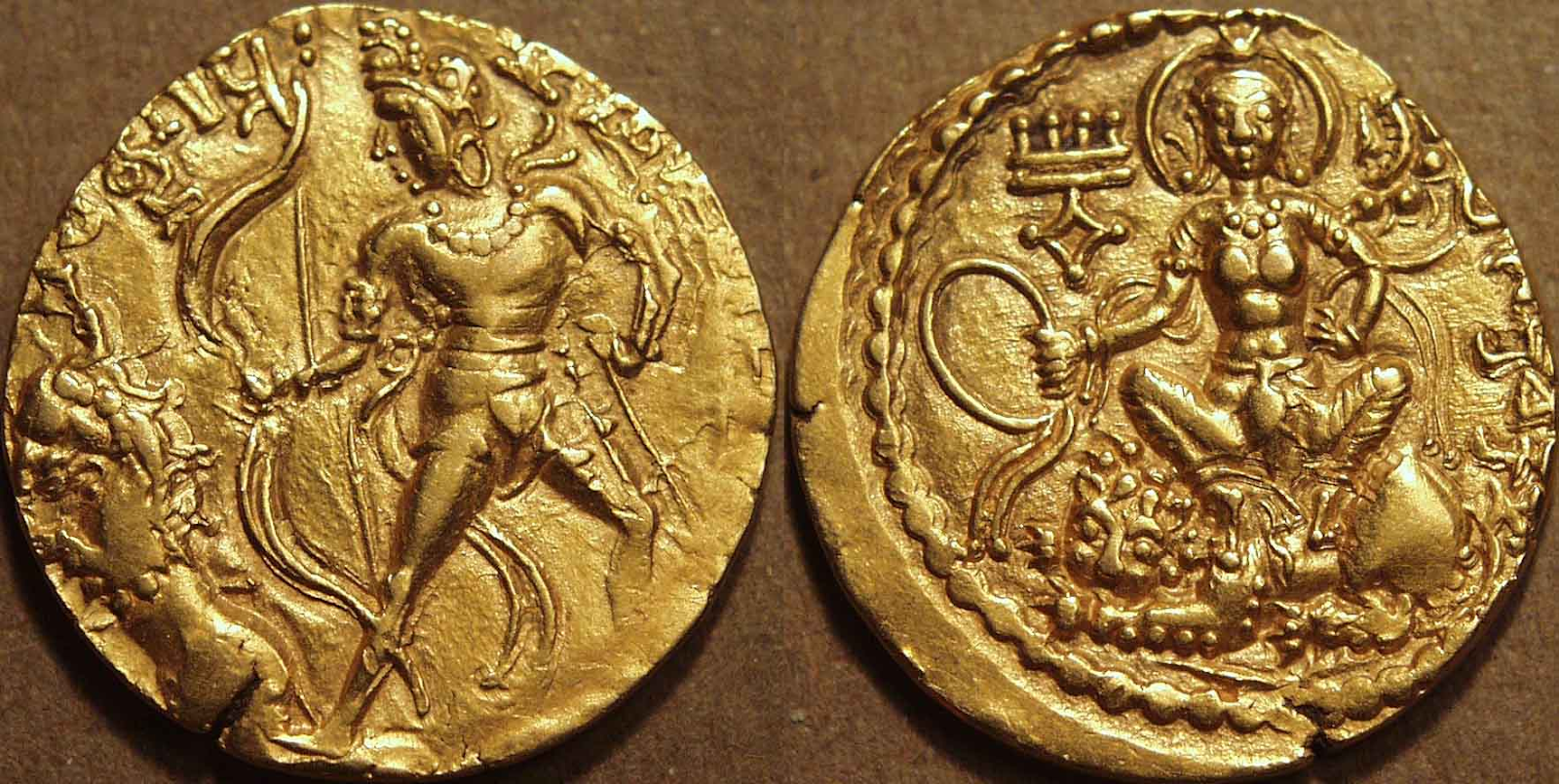 Gold dinar of Chandra Gupta II