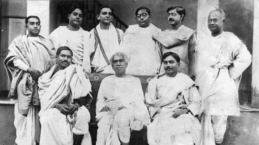 SN Bose with other scientists at Calcutta University